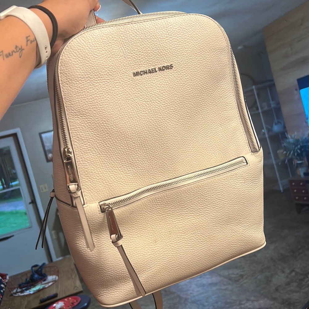 White Michael Kors Backpack